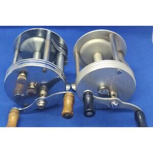 Pflueger Trusty No 1933 & Trump No 1943- Both Work! Vintage Fishing Equipment!